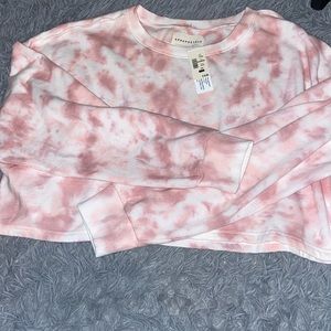 NWT Aeropostale Oversized Tie-Dye Crop Crewneck